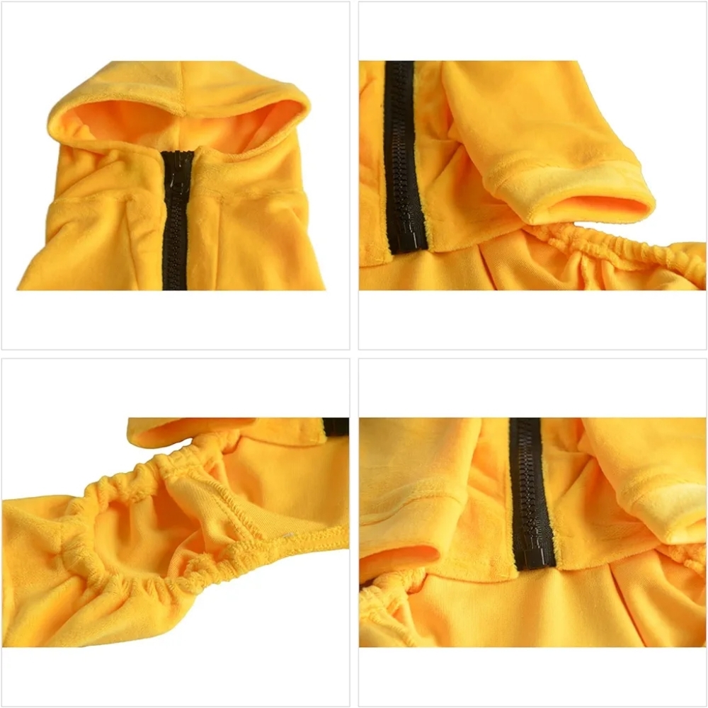Dog Pajamas Pet Jumpsuits PJS for All Seasons, Velvet Dog Hoodies 4 Legs